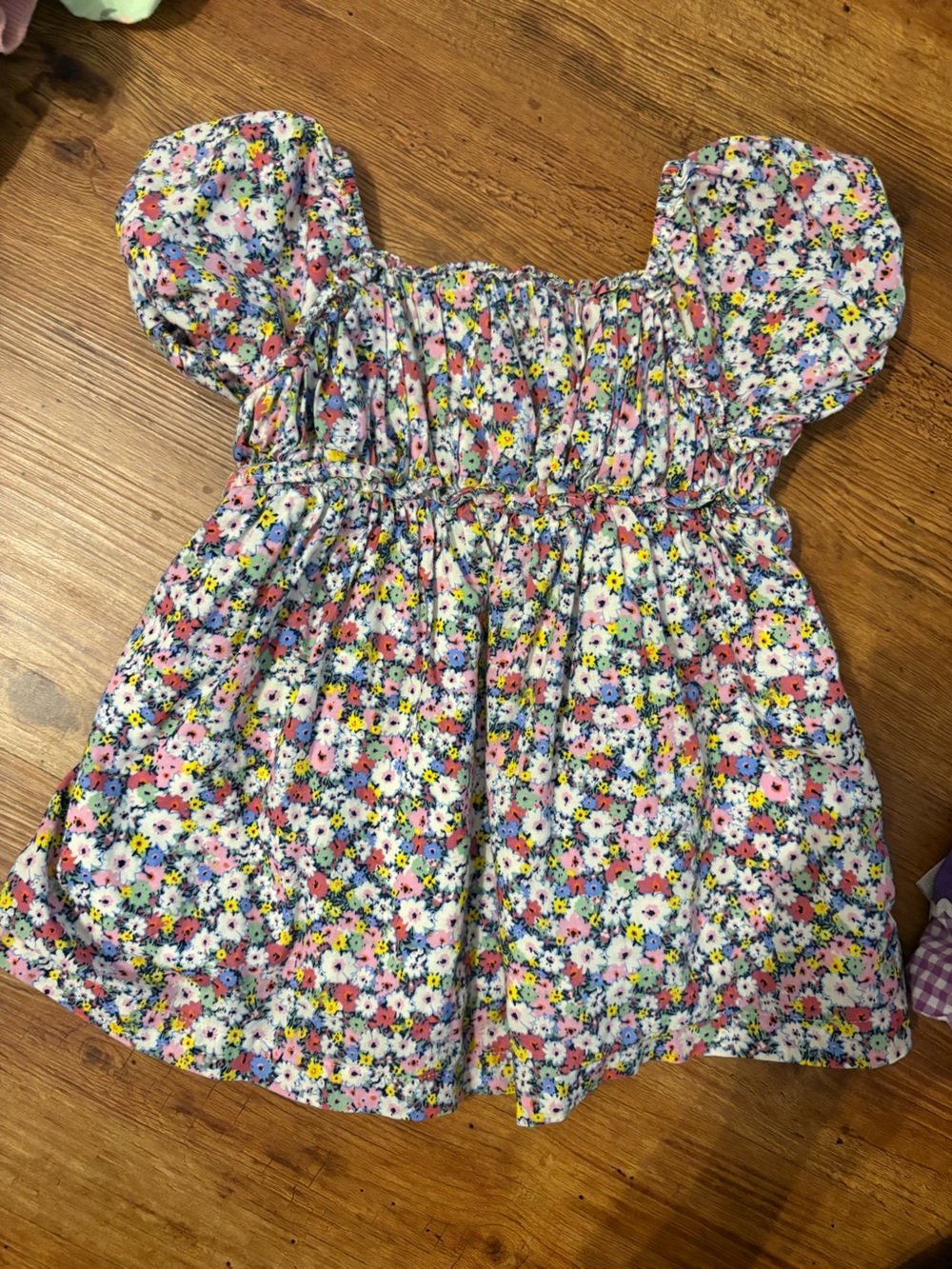 GAP Floral Smocked Waist Skirt - Pink, Yellow, Blue